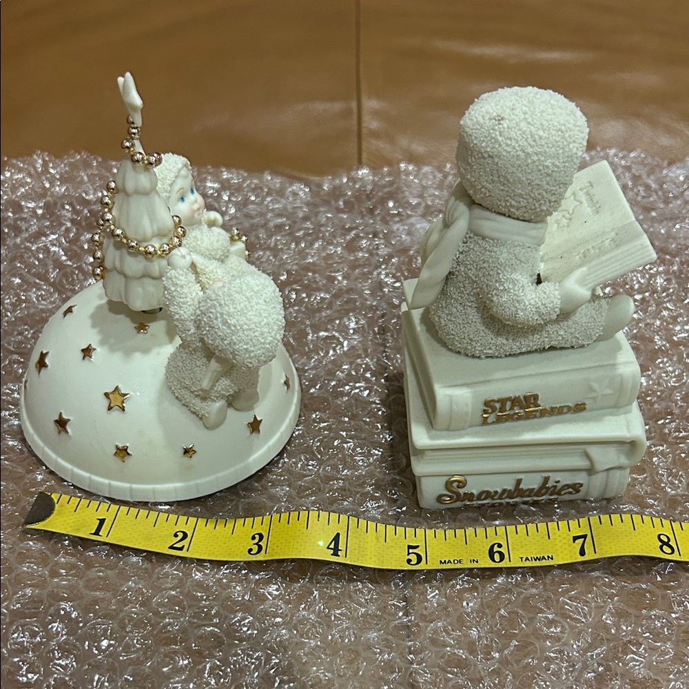 2 Music boxes snow babies. Winter Figurine music boxes Set. - Picture 3 of 6